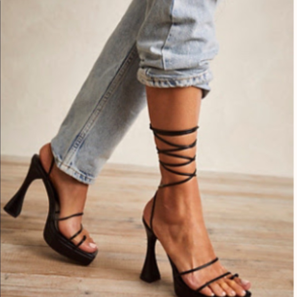 Jeffrey Campbell wrap high heel sandals